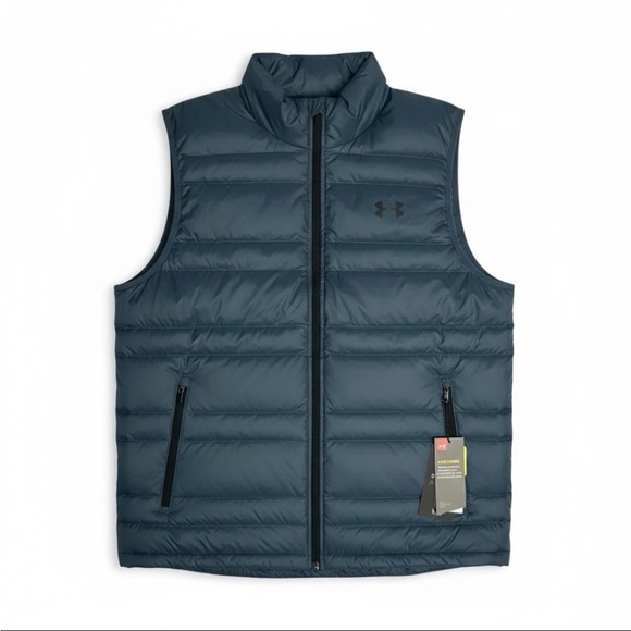 Under Armour Other - Under Armor Storm Cold Gear Puffer Vest Sz L Mechanic Blue 600 Down Outdoor NWT
